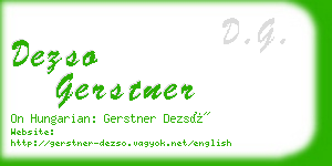 dezso gerstner business card